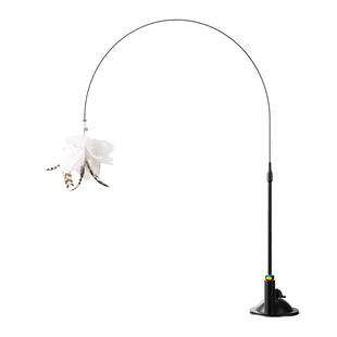 逗猫棒固定羽毛带铃铛自嗨解闷神器吸盘长杆陪伴安抚超长的猫玩具