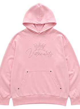 VETEMENTS秋冬新款哑光烫钻卫衣