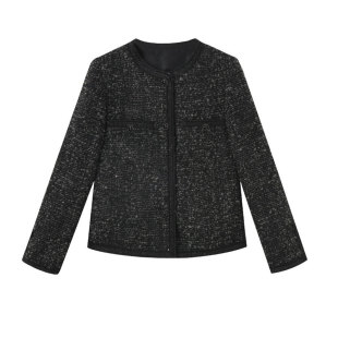 迪奥高级感小香风外套女26春新款气质名媛风羊毛粗花呢短外套上衣