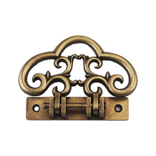 中式仿古黄铜装饰挂钩画钩牌匾底托铜托复古国画字书画钩托配件