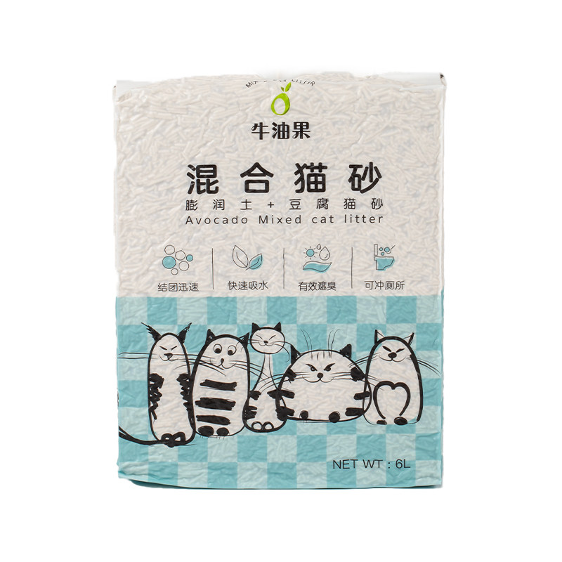牛油果膨润土除臭快速豆腐猫砂