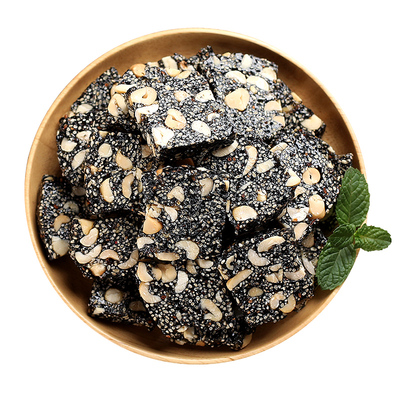 黑芝麻花生酥老式手工糕点