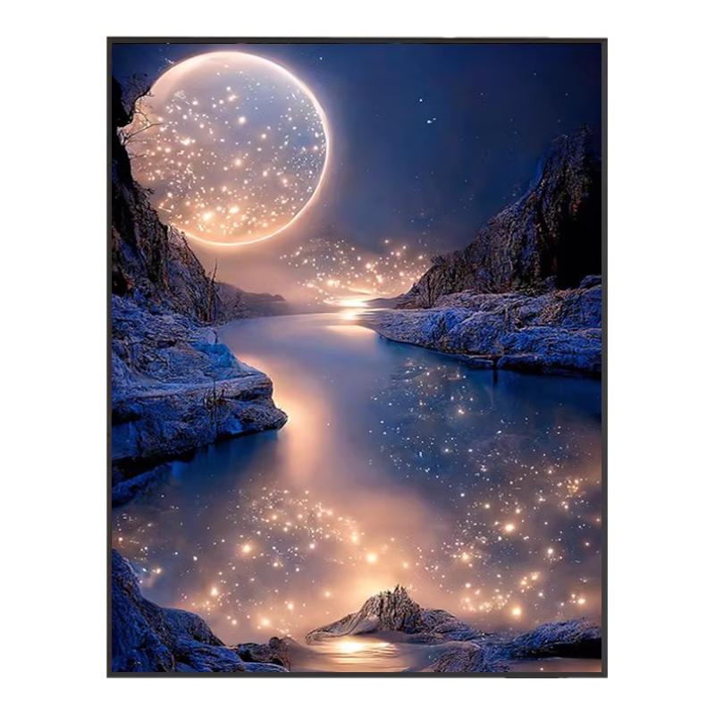 夜景星河钻石画方钻满贴钻十字绣