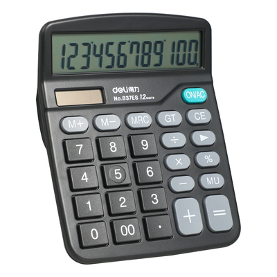 得力837计算器办公用太阳能