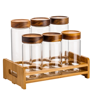 玻璃储物罐家用食品级五谷杂粮防潮密封存厨房装豆子带盖盒收纳瓶