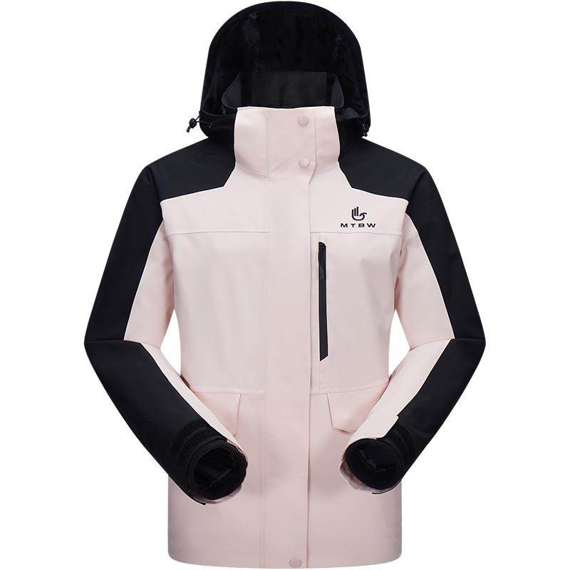 【林系列】美特斯邦威冲锋衣2025春季新款三合一抓绒内胆登山服