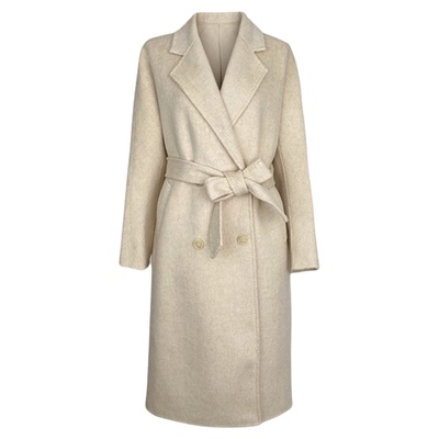 简约大气羊毛双面呢大衣外套女