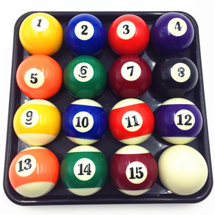 儿童台球子散球美式黑八16彩25MM32MM38MM散子桌球杆台球用品母球