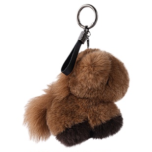 九木杂物社獭兔毛公仔小兔子汽车钥匙扣挂件迷你包包毛绒挂件兔子
