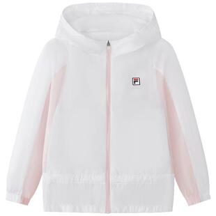 FILA KIDS斐乐童装女小童外套26秋新款儿童网球运动连帽防晒服