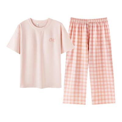 【100%棉】吸汗透气女士睡衣套装