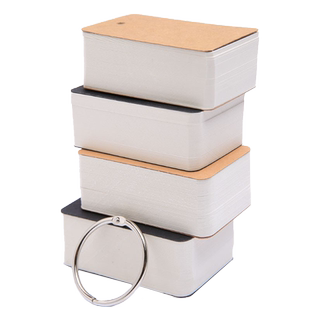 空白小卡片白色硬卡纸随身便携英语生字记背单词卡记忆环扣式手写学习自制男友券硬质写字活页diy爱情兑换券