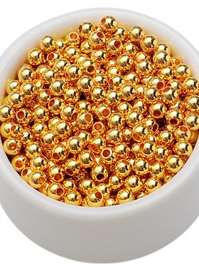 金珠100颗保色光面饰品配件手链