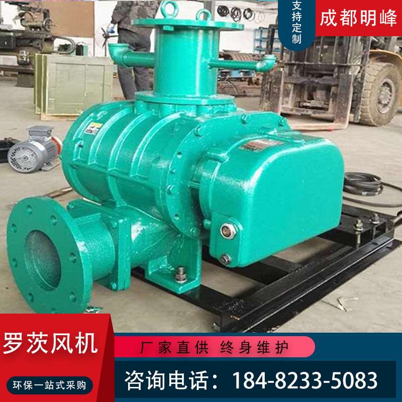 三叶罗茨风机鱼塘增氧机气力输送污水处理水产养殖曝气高压鼓风机