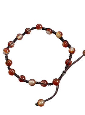 半盆珠纯手工编织可调节手串