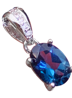 戒指捡漏伦敦蓝托帕石吊坠清仓