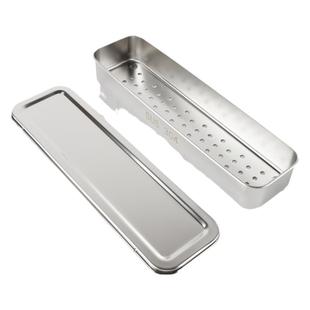 304加厚消毒柜不锈钢筷子盒筷子沥水盒长方形勺子收纳盒刀叉盒子