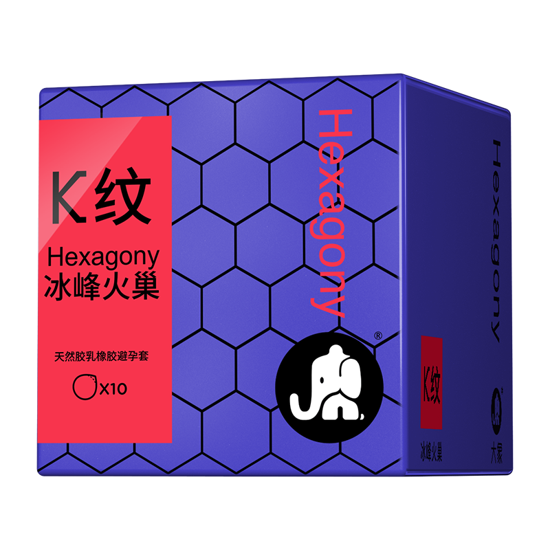 大象避孕套冰火两重天一体情趣变态安全套男用K螺纹正品刺激阴蒂t