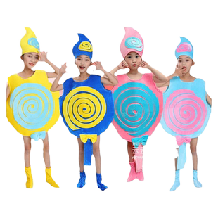 国庆儿童演出服牙细菌大战话剧牙刷道具白牙蛀牙黑牙舞蹈服糖果服