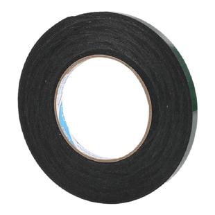 黑色海绵双面胶PE发泡沫泡棉海绵海棉双面胶带浩气车工业双面胶LED灯条高强力1mm厚 绿膜密封绿皮膜