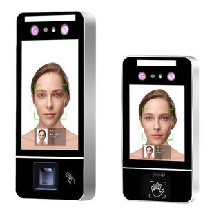 动态人脸门禁机指纹刷卡脸部识别考勤门禁一体机玻璃门磁力锁套装