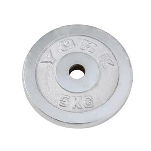 电镀哑铃片5 10公斤杠铃片小孔铸铁配重片家用健身练习哑铃器材