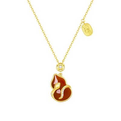 生日礼物周大生生肖蛇项链