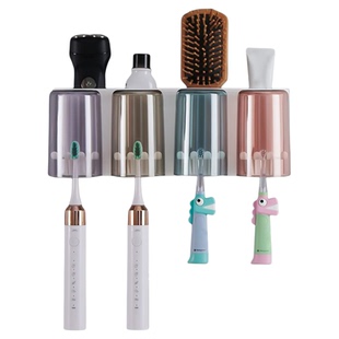 牙刷置物架免打孔卫生间漱口杯子牙刷架壁挂式刷牙杯架子家庭套装