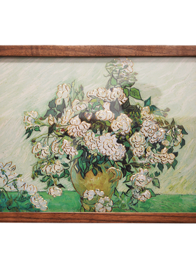 铜心满福《白玫瑰》梵高铜雕画