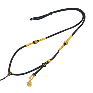 手工编织高端古法黄金挂件绳专用绳子佛头吊坠挂绳佛珠项链绳配绳