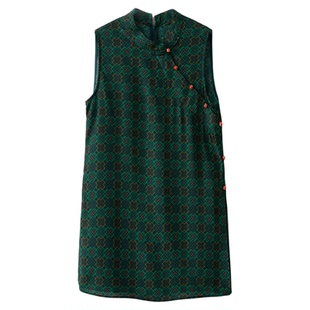 一丝牵SILVIYE 奥黛中长款宽松真丝斜门襟上衣100%桑蚕丝国风小衫