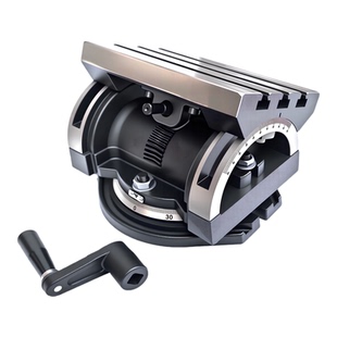 铣床钻床可调角度可倾斜角度回转台倾斜式工作台7/10/12/15/24寸