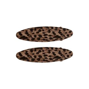 豹纹前额侧边碎发刘海发夹女化妆夹子头饰鸭嘴夹发卡子一字夹发饰