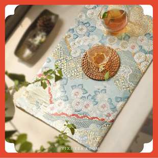 ?一席西阵织茶席旗茶席干禅意人茶新桌布桌一泡茶巾垫户外中式