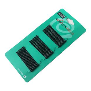 黑色慧琳粗一字夹舞蹈成人儿童合金小黑卡子边夹刘海简约精致发夹