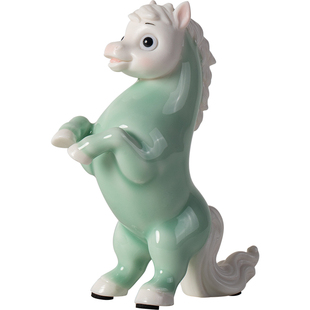 马年吉祥物陶瓷工艺品摆件可爱萌马新年礼物家居客厅书房茶台装饰