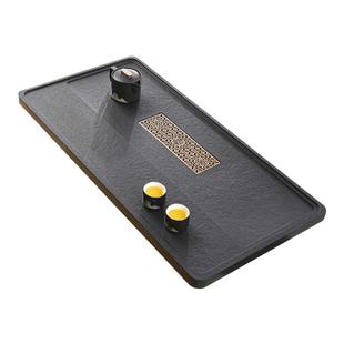 天然整块乌金石茶盘单盘天然石材一体简约家用大小号客厅茶台