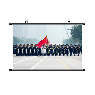 阅兵挂画东风5C海报军人仪仗队卧室装饰画壁画免打孔不伤墙贴画