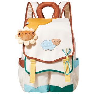 米菲双肩包2026新款初中高中生背包大容量旅行包包大学生书包女式