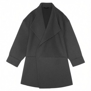 里约日落~ 设计感双面呢大衣重磅蚕丝羊毛小个子毛呢外套