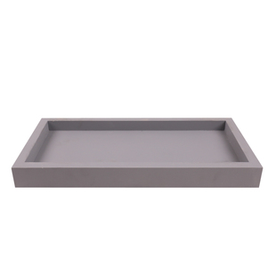 长方条形新型塑胶仿水泥花盆景防接水底垫托盘景底座多肉家用假山