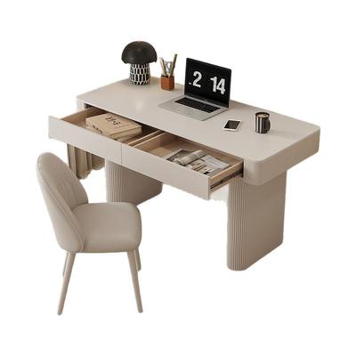 奶油风学习办公梳妆台一体