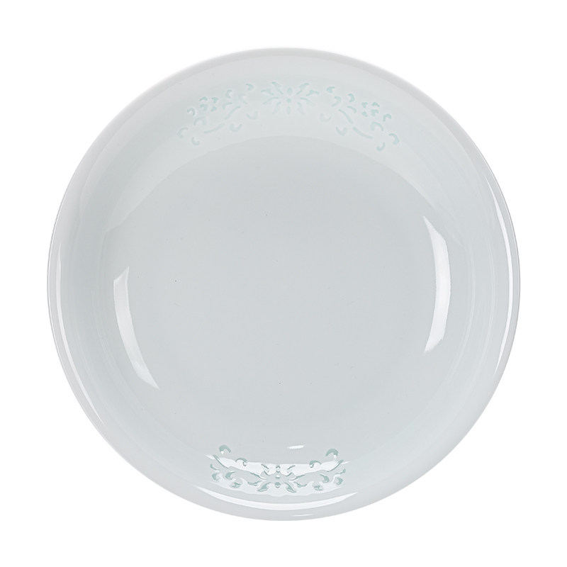 景德镇玲珑餐具釉下彩高温瓷家用碗碟组合套装深盘菜盘子易清洗