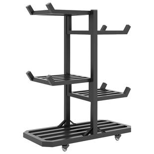 室内花架子阳台绿萝多层落地带轮可移动铁艺客厅花盆盆栽置物架