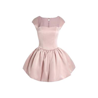 Fasogno粉色后背桃心蓬蓬裙