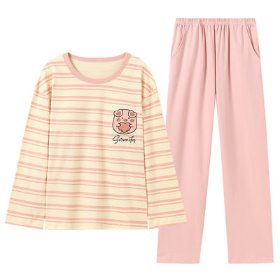 睡衣女纯棉带胸垫可外穿家居服