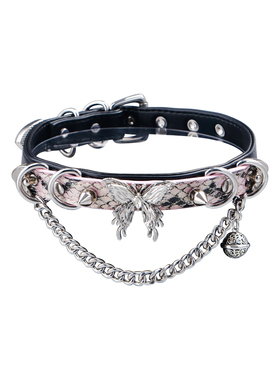 小众朋克哥特蝴蝶铃铛项圈铃铛