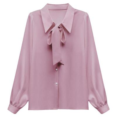 衬衫女春秋蝴蝶结领带