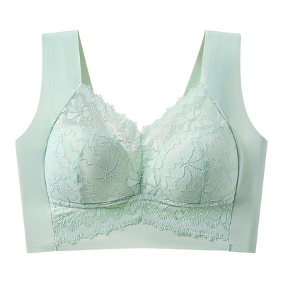 大码内衣女无痕背心胖mm200斤固定杯无钢圈夏轻薄款大胸显小文胸