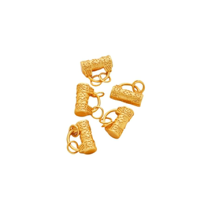 哑金古法金保色金锁平安锁长寿锁包吊坠diy手链项链挂件饰品配件